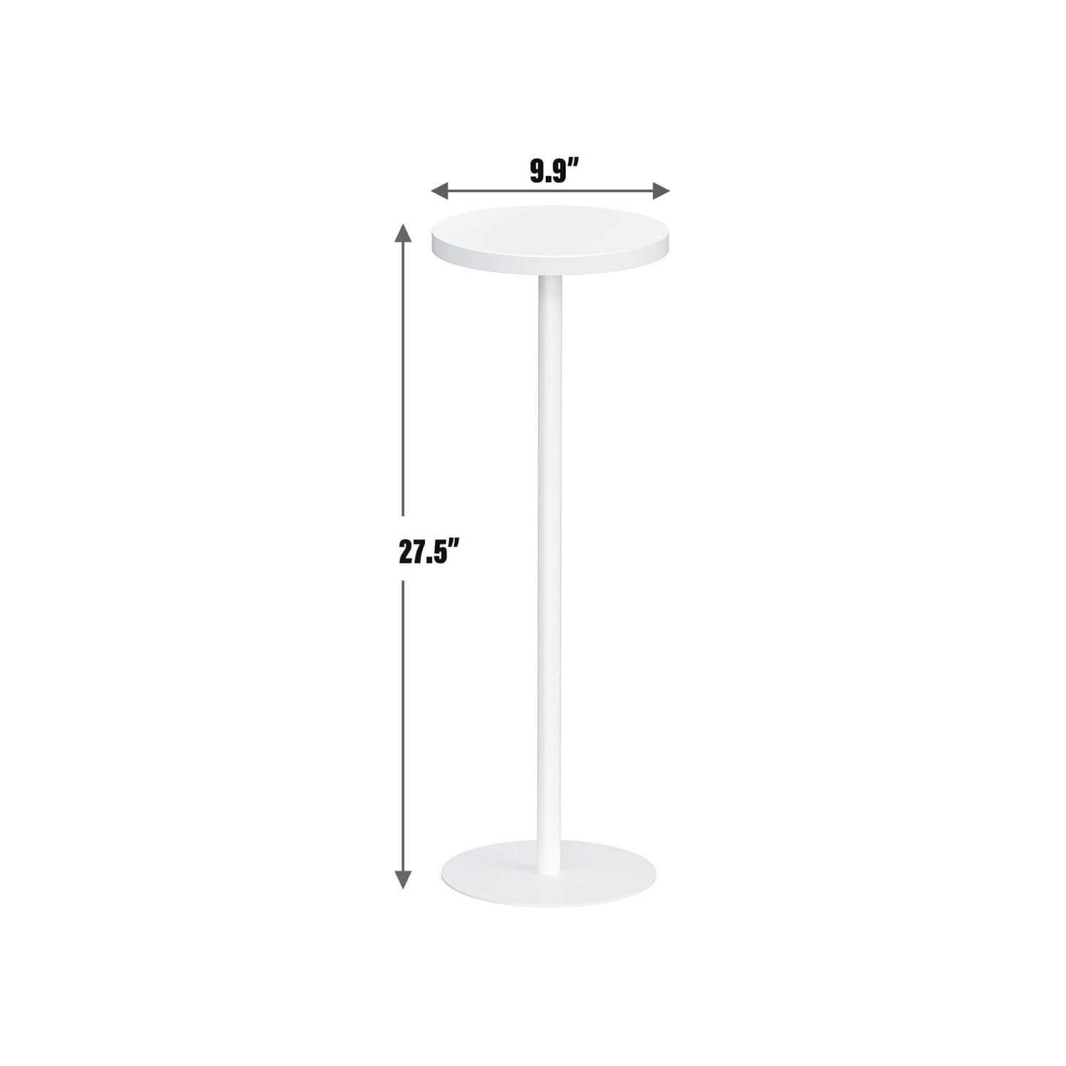 Small Drink Pedestal Table in White