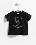 Kids wearing the I'll Take the Chicken Nuggets graphic cotton tee.