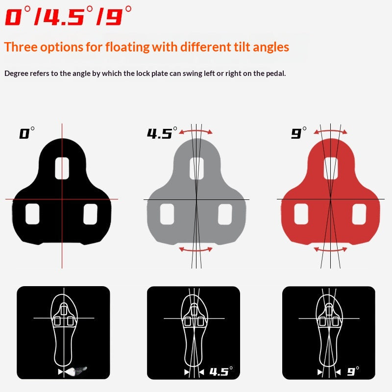 Road Bike Cycling Cleats Set – Self-Locking Anti-Slip Pedal Clips