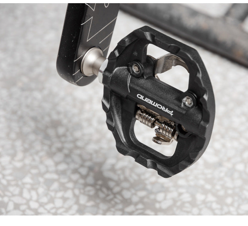 Black Nylon Mountain Clipless Bike Pedals with Cleats Set
