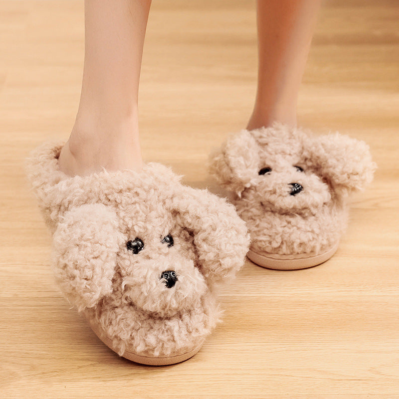 Fluffy Faux Fur Winter Slippers for Couples Comfy House Shoes