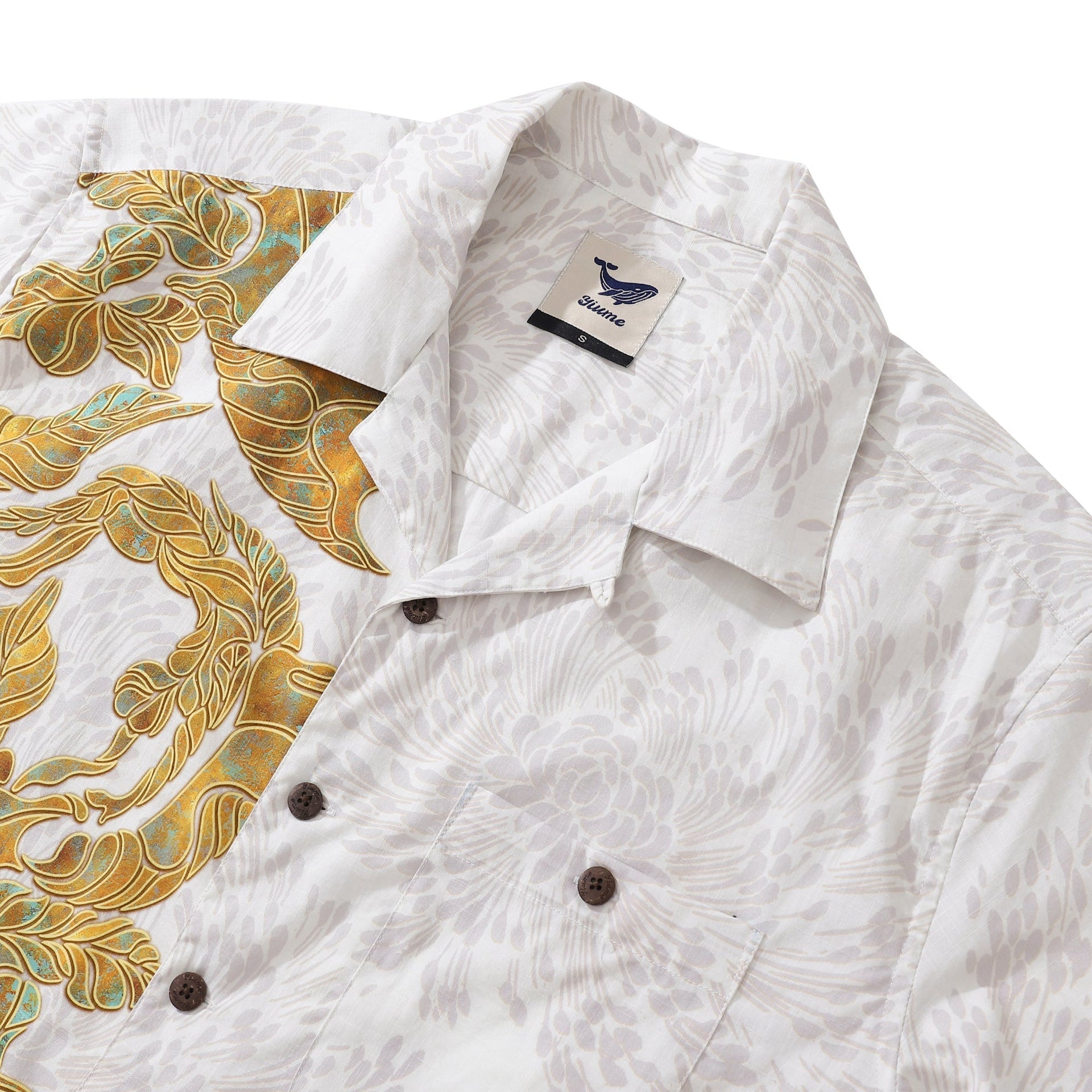 Men's Floral Hawaiian Shirt, Resort-Wear Camp Collar Cotton