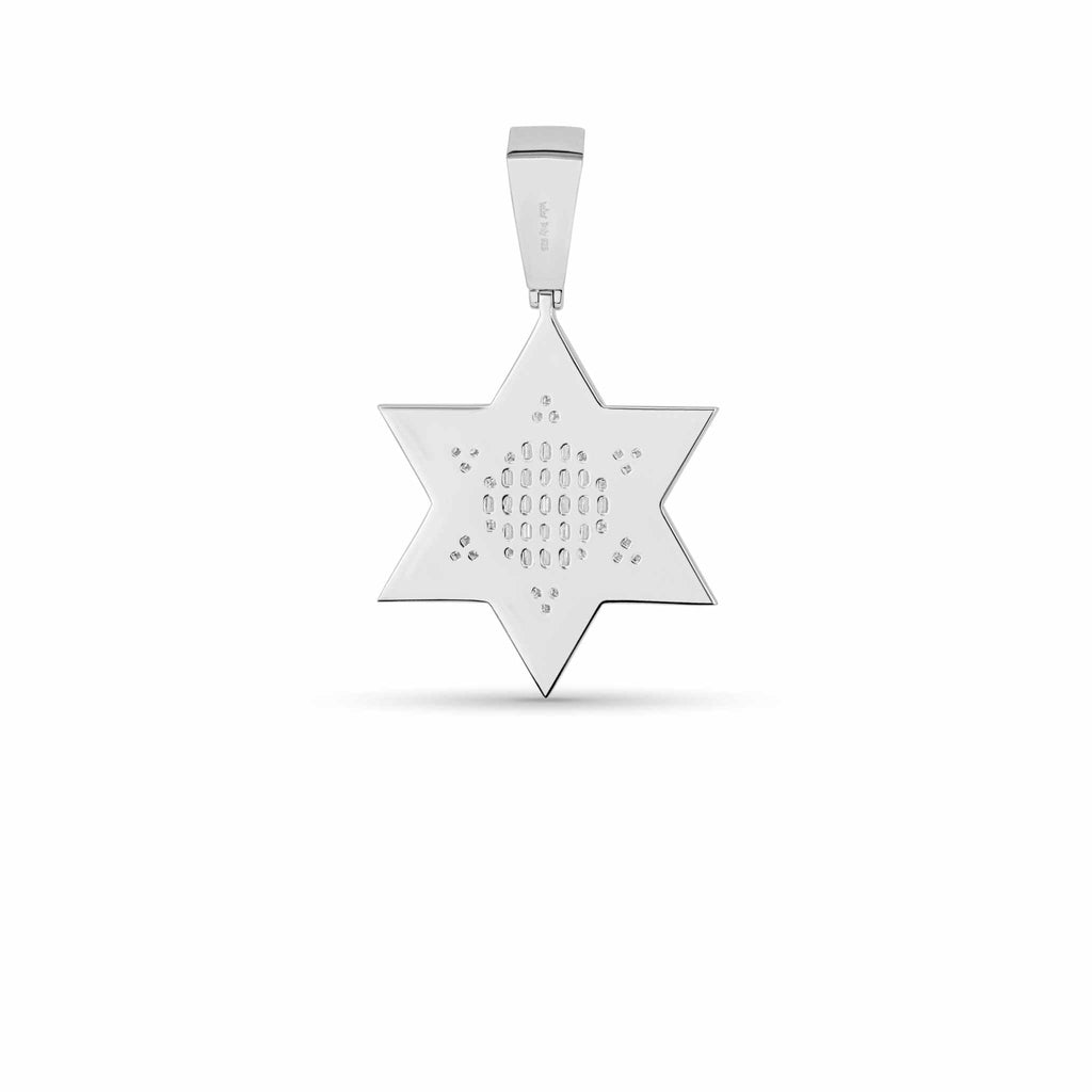 Moissanite Star Of David Pendant Solid 925 Sterling Silver