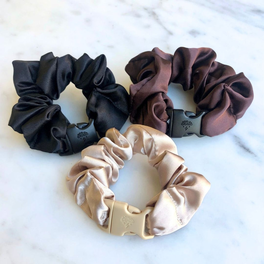 3-Pack Buckle Scrunchies Bundle - No Snag, No Tangle