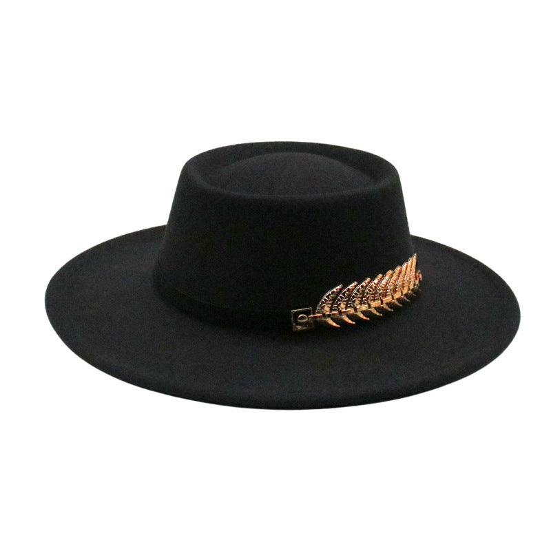 Foldable Short Brim Fedora Hat for Autumn and Winter