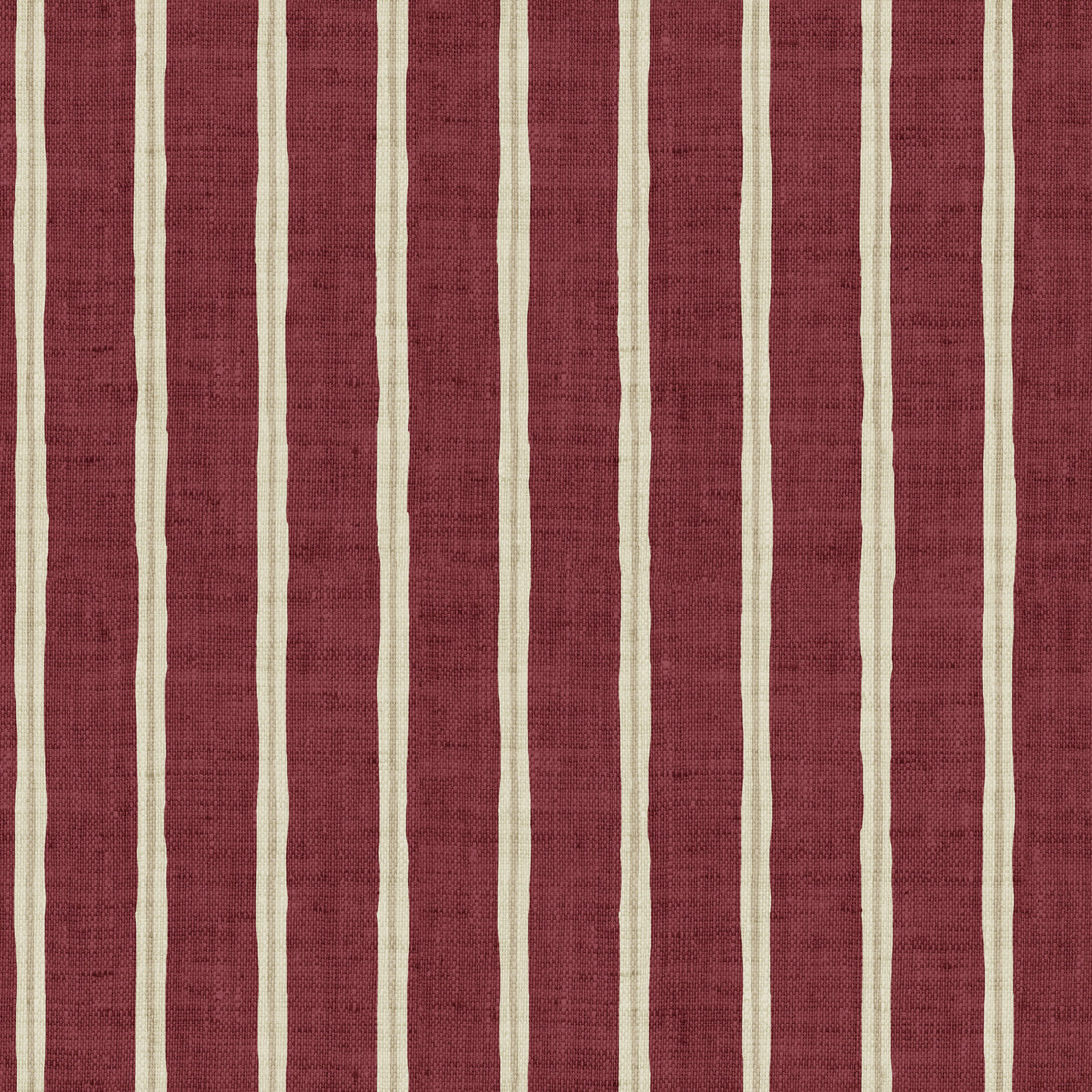 Drew Striped Wallpaper in Dark Teal, Deep Red & Off-White