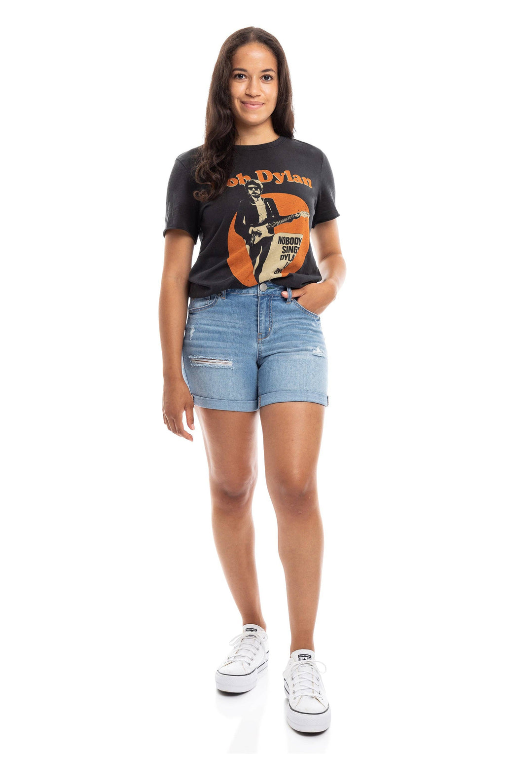 5" MID-RISE ROLL CUFF JEAN SHORTS IN DENYSE