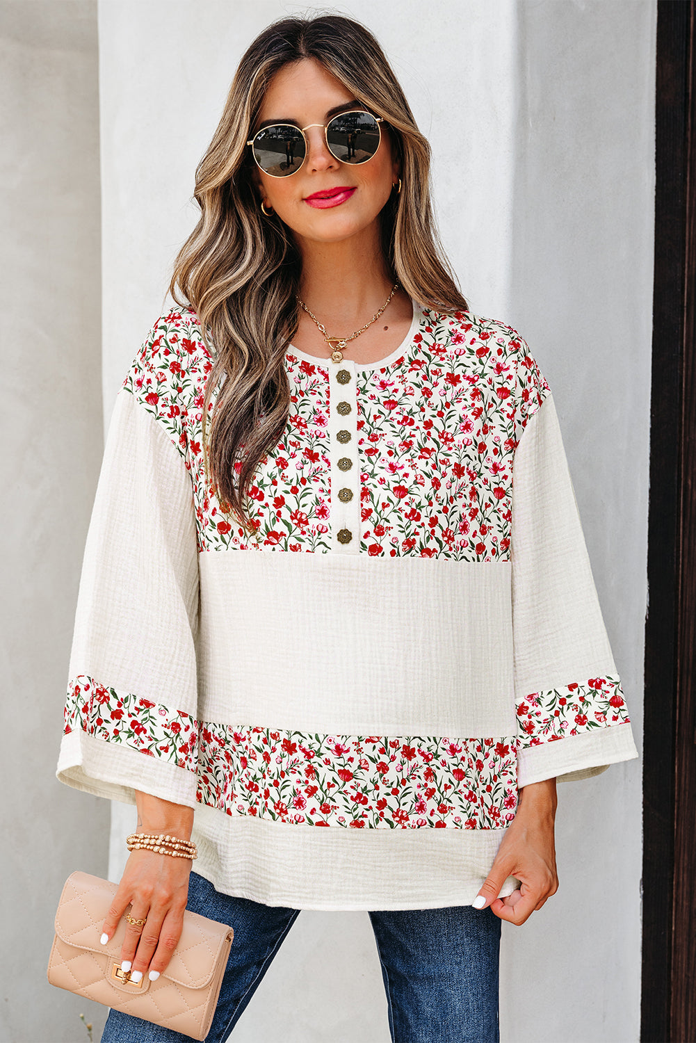 Penny 3 4 Sleeve Blouse