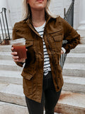 Women's Utility Zip-Up Jacket Lightweight Cotton Everyday Outerwear