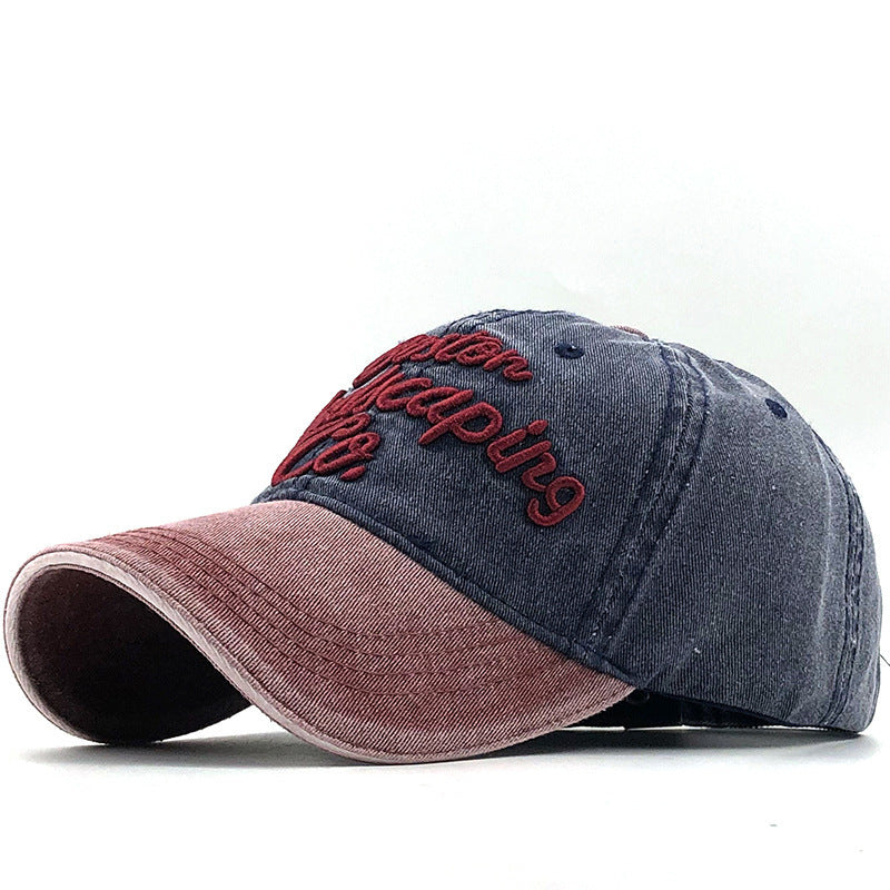 Embroidered Tie-Dye Cotton Baseball Cap