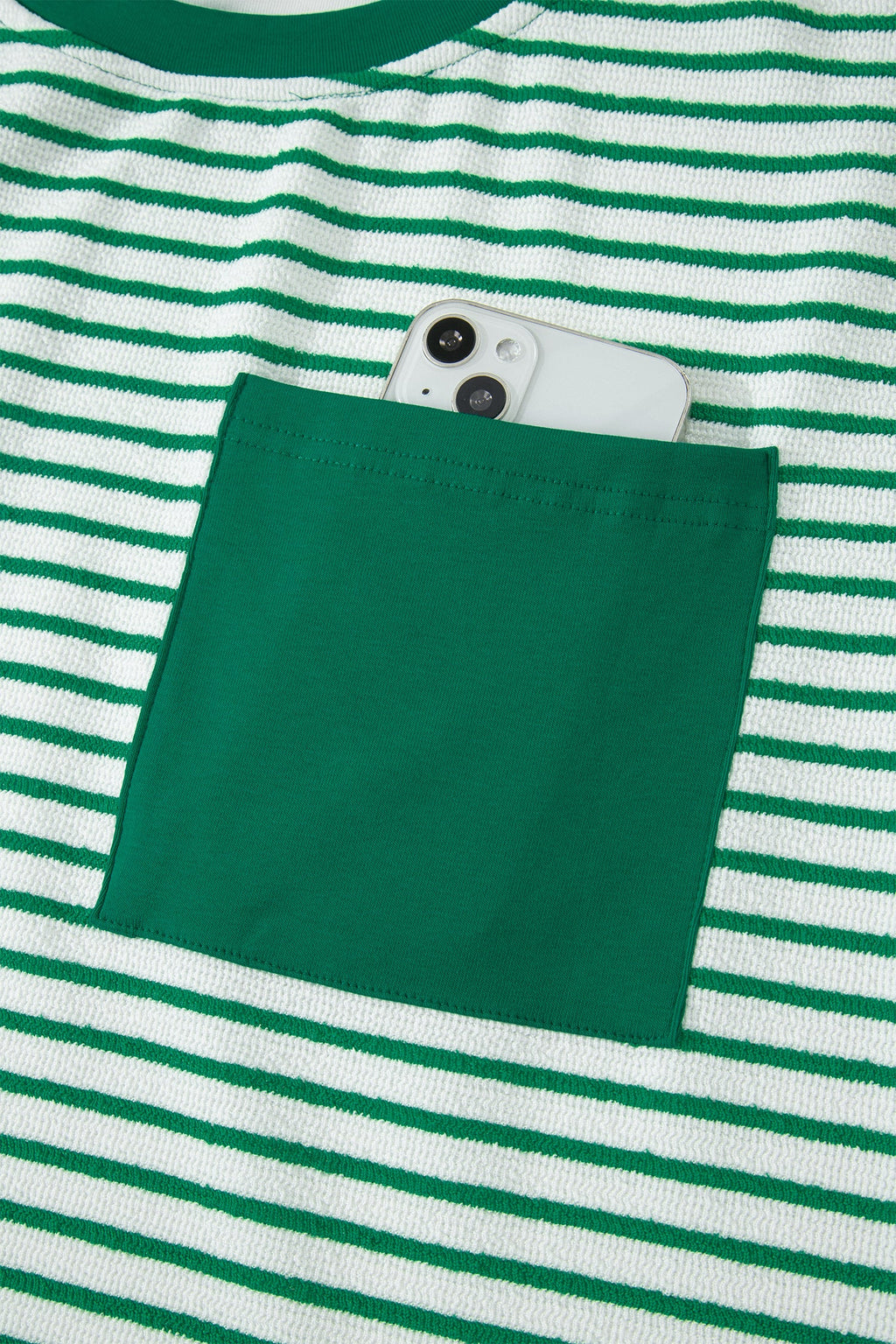 Tilly Stripe Tee & Pants Set - Green & White Casual Loungewear