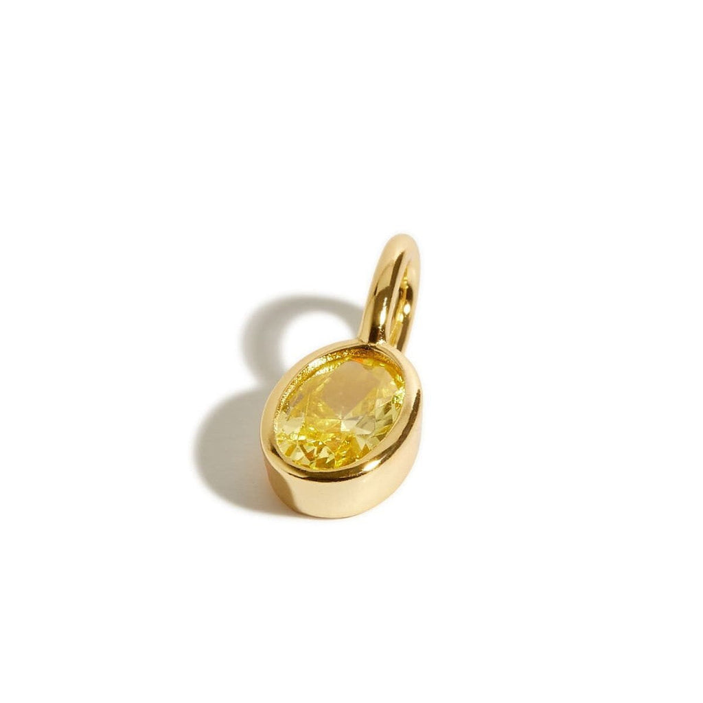 18K gold letters with birthstone design exquisite and noble necklace