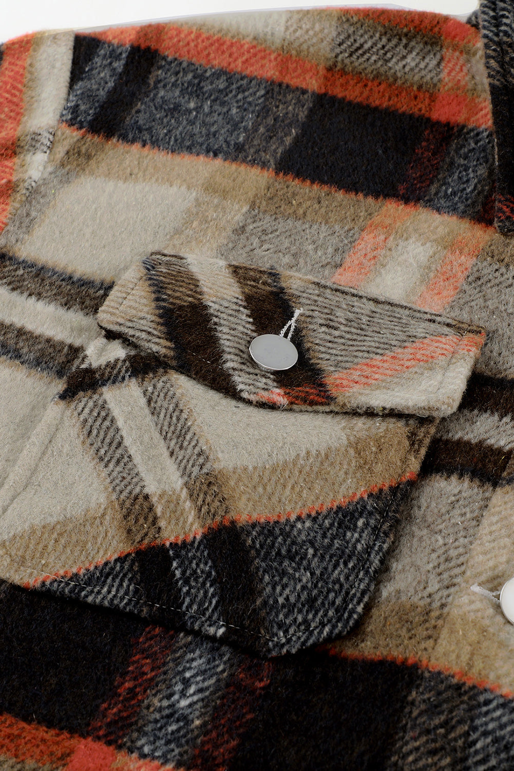 Brown Plaid Flannel Shacket | Button-Up Long Sleeve