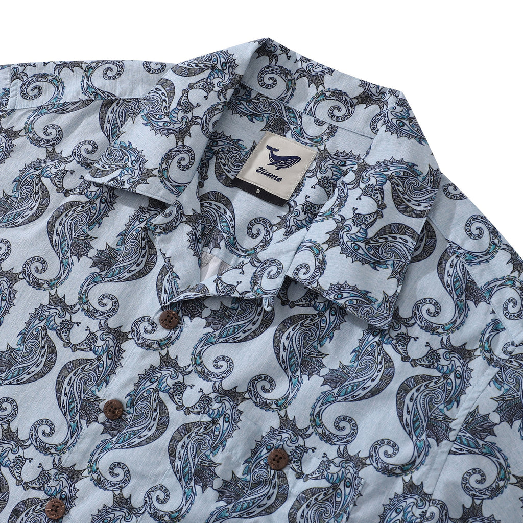 Men's Smile of the Sea Jellyfish Hawaiian Camp Collar Shirt