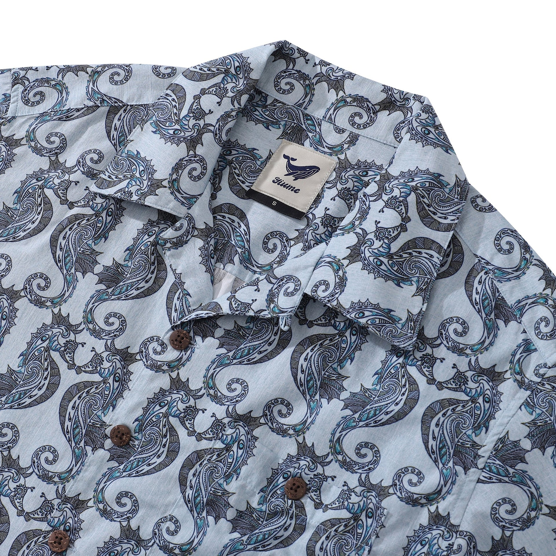 Men's Smile of the Sea Jellyfish Hawaiian Camp Collar Shirt