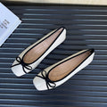 Women's Square Toe Bow Slip-On Flats Soft Sole Casual Shoes - Image 3