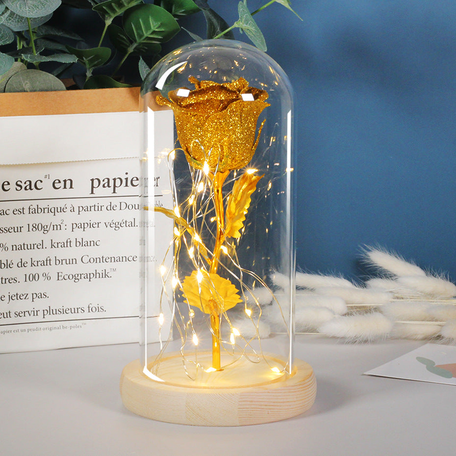 Eternal Rose LED Glass Lamp Romantic Valentine's Day Gift Decor