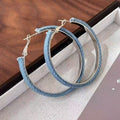 2026 Denim Hoop Earrings European Style Bold Stage Jewelry
