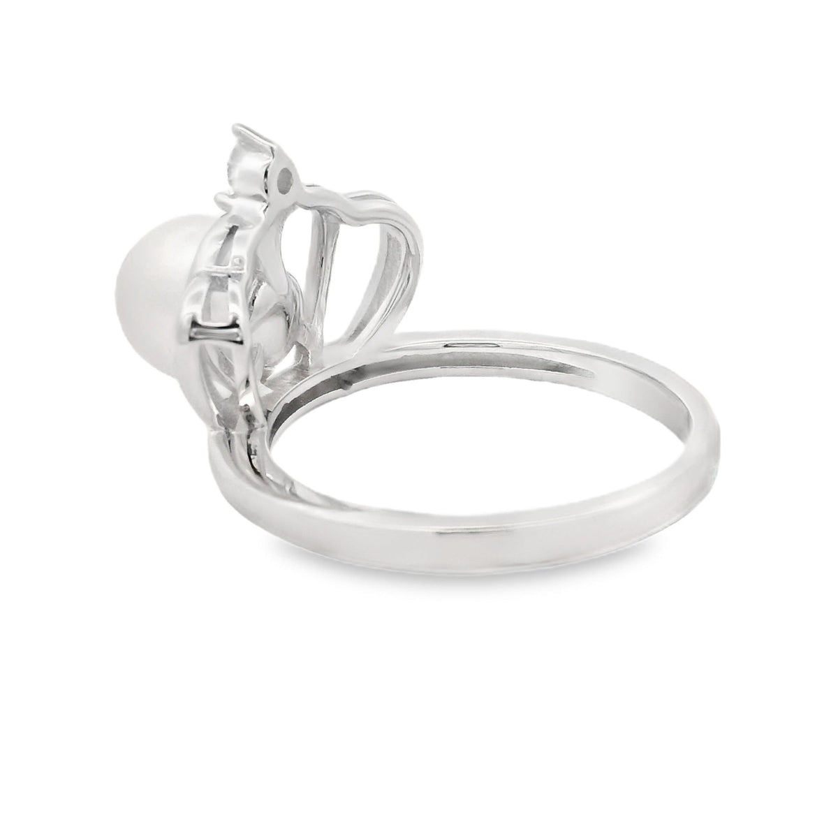 925 Sterling Silver Ring with Pearl Size 9