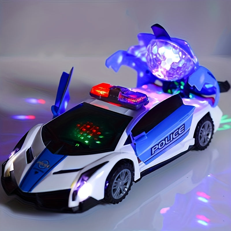 360 Rotating Police Car Lights Music Auto Doors