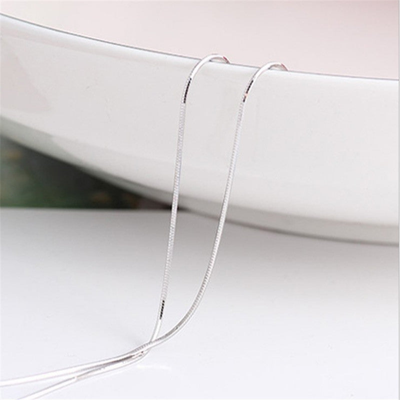 European And American Alloy Necklace Silver Plated
