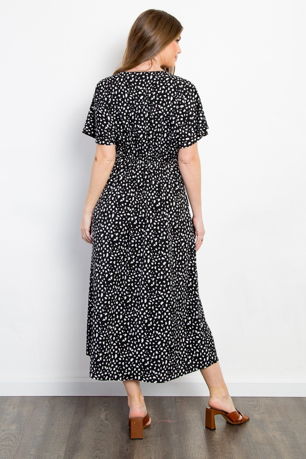 Printed Smocked Waist Dress for Day to Night Wear