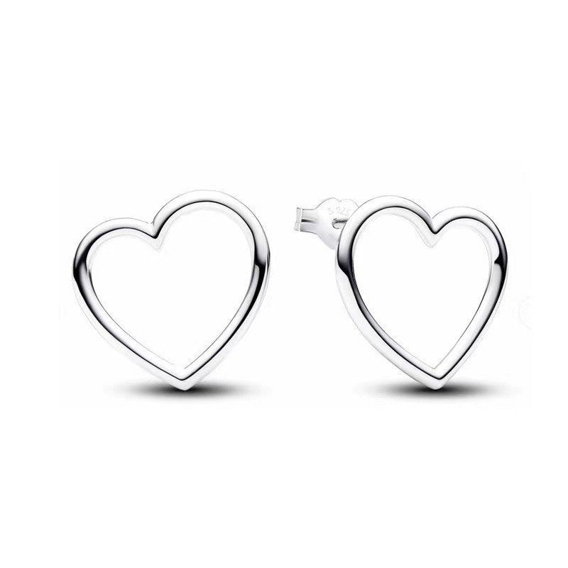 Fashionable And Versatile White Copper-Plated 925 Silver Earrings