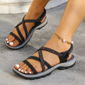 Women's Bohemian Open-Toe Beach Sandals with Strappy Detail - Image 5