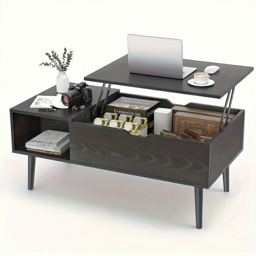 Lift Top Coffee Table with Hidden Storage for Living Room