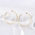French-style Circular Titanium Steel Minimalist Elegant Earrings