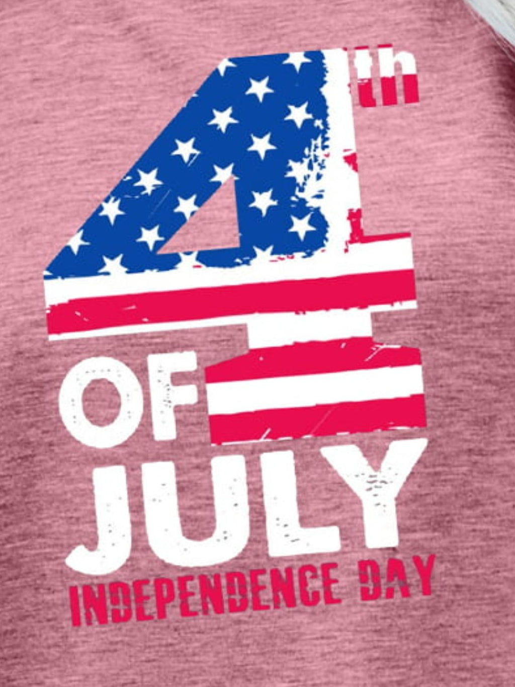 Blue USA Independence Day Graphic Tee for Women - Image 8