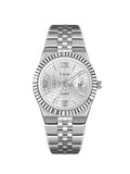 Minimalist Men's Quartz Wristwatch with Classic Silver Finish