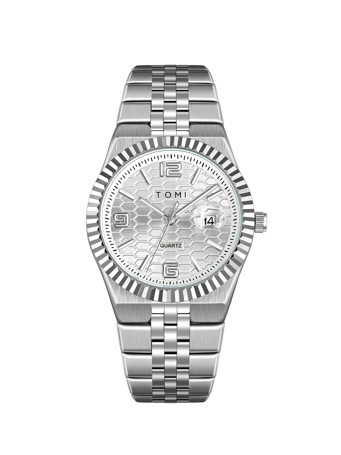 Minimalist Men's Quartz Wristwatch with Classic Silver Finish