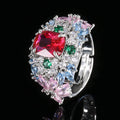 New Fashion Gemstone Ring, European & American Style, High-End, Versatile & Light Luxury For Women