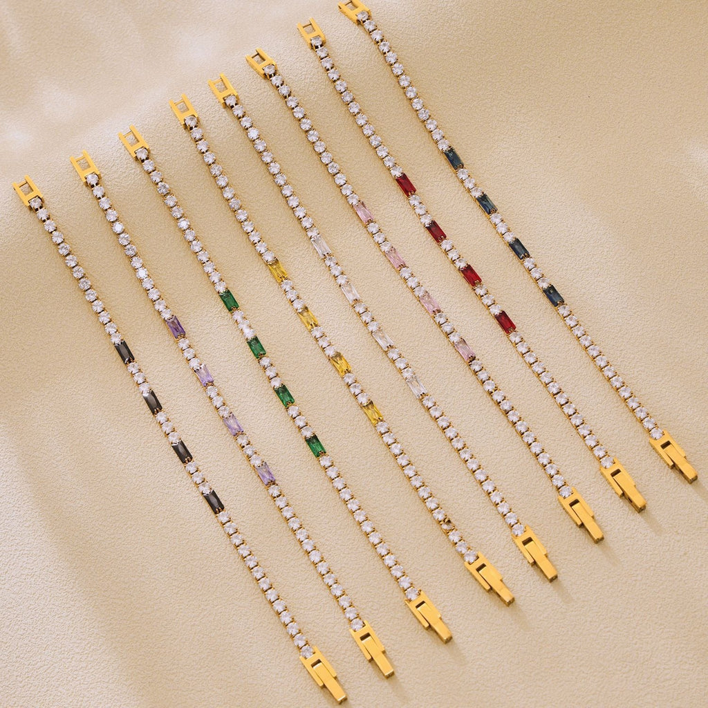 18K gold gemstone design luxury bracelet