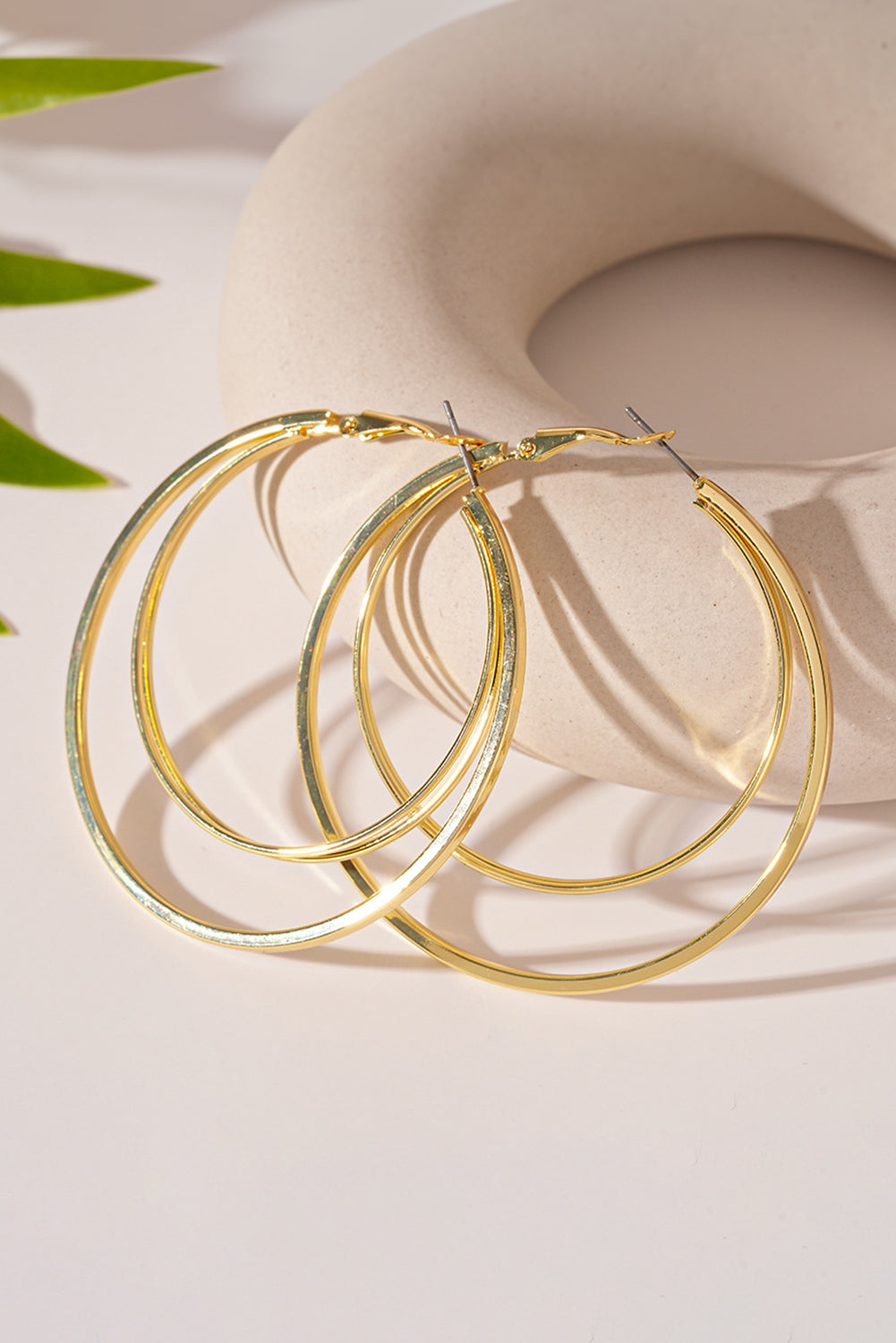 Marigold Plated Double Hoop Earrings