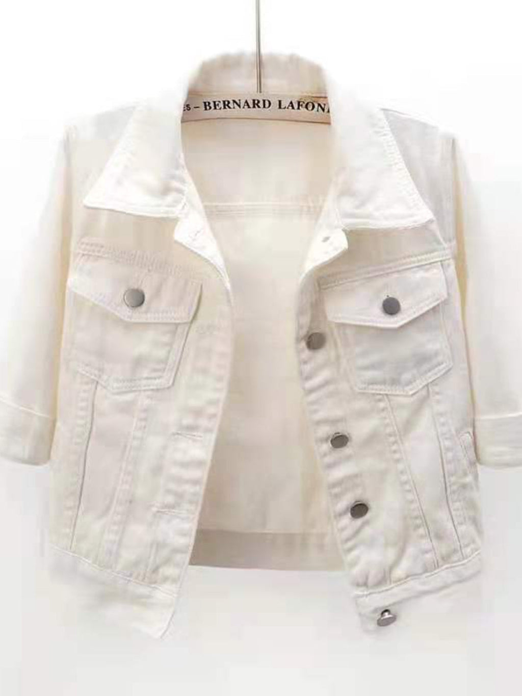 Women's Bright Yellow Cropped Button-Down Trucker Jacket - Image 20