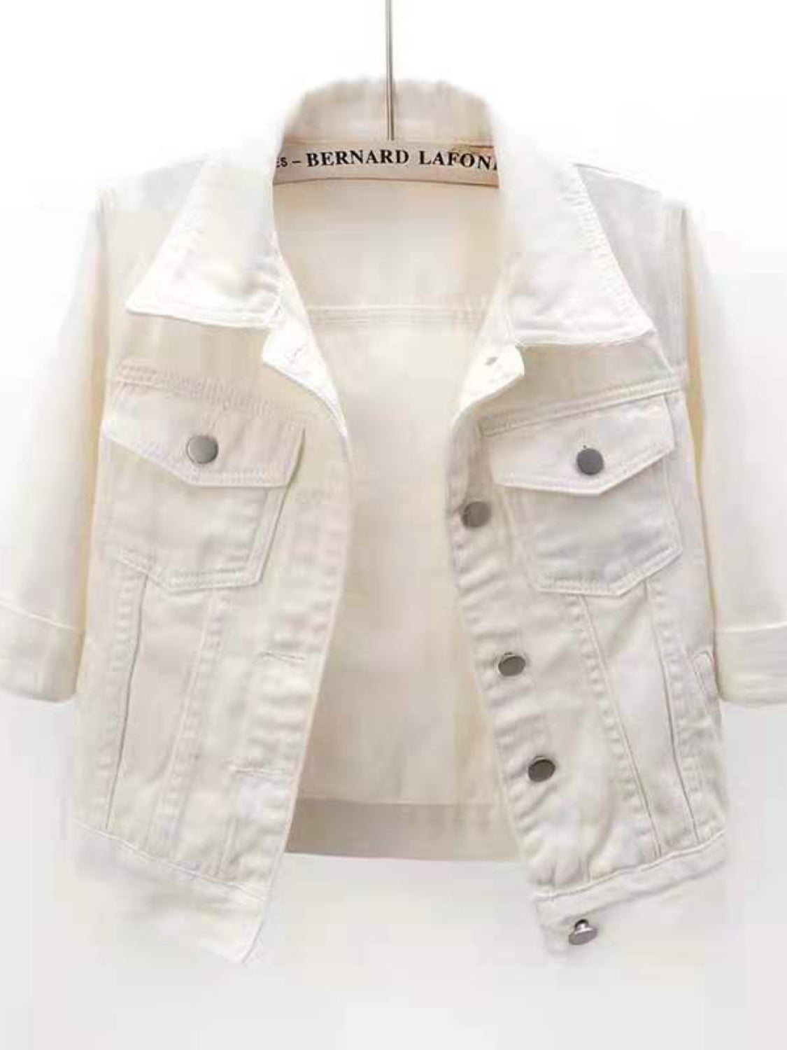 Women's Bright Yellow Cropped Button-Down Trucker Jacket - Image 20