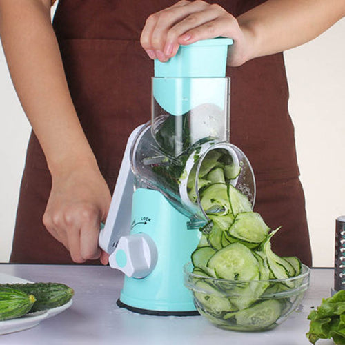 Multifunctional Round Mandoline Vegetable Slicer & Cheese Grater