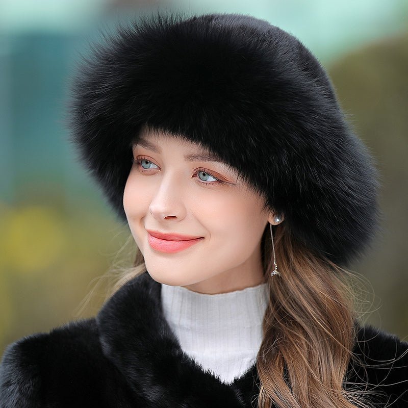 Women’s Winter Faux Fur Bucket Hat Warm Cold Weather Accessory - Image 2