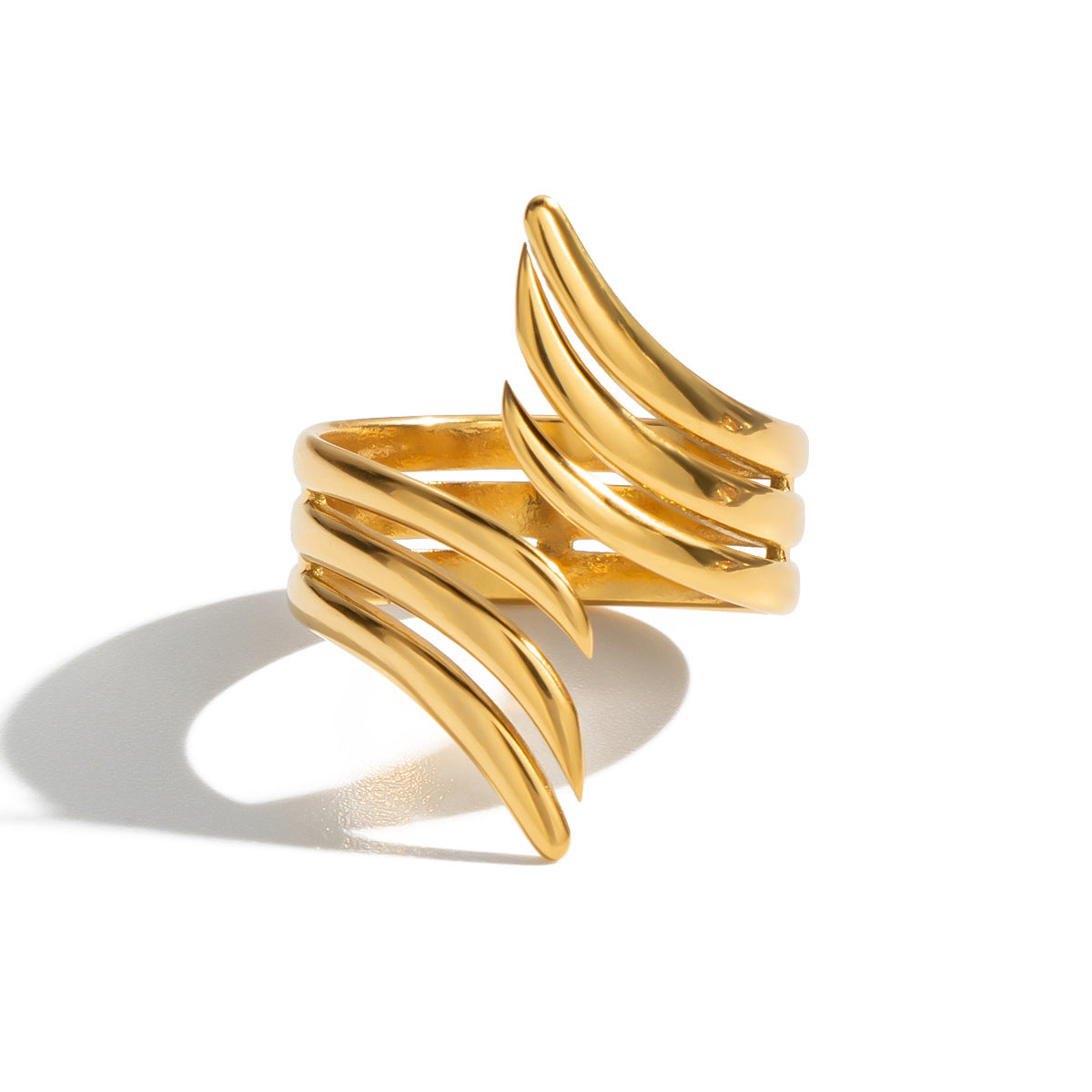 Stainless Steel Open Ring 18K Gold-plated
