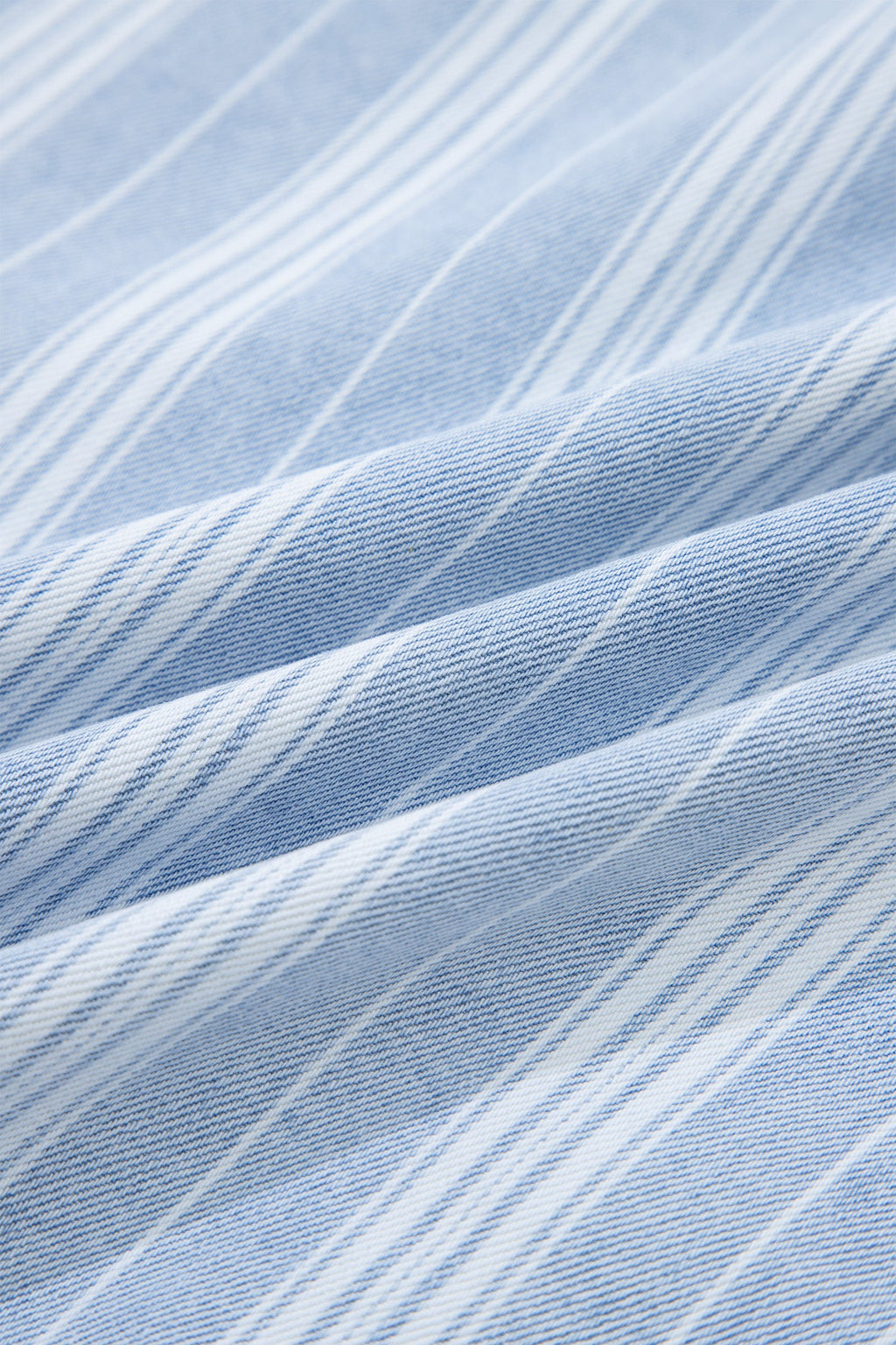 Stripe Boyfriend Denim Shacket | Oversized Chest Pocket Shirt