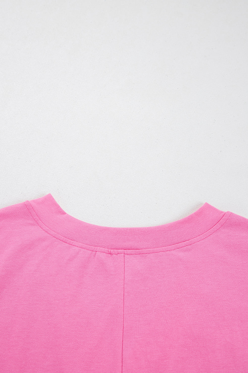 Bonbon Loose V Neck Half Sleeve Pink Mini Romper