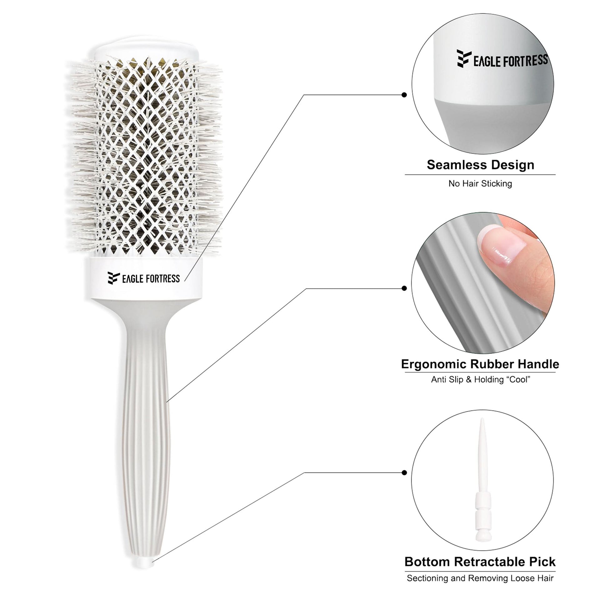 Professional 2.09in Round Hair Brush with Ceramic & Ionic Tech