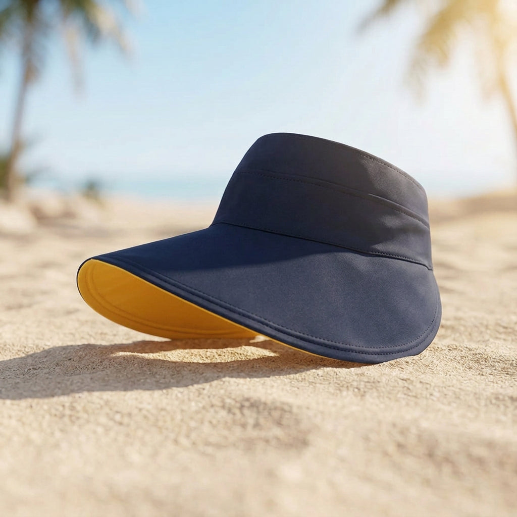 Double-Sided Wide Brim Sun Hat – Packable Empty Crown UV Protection Outdoor Hat