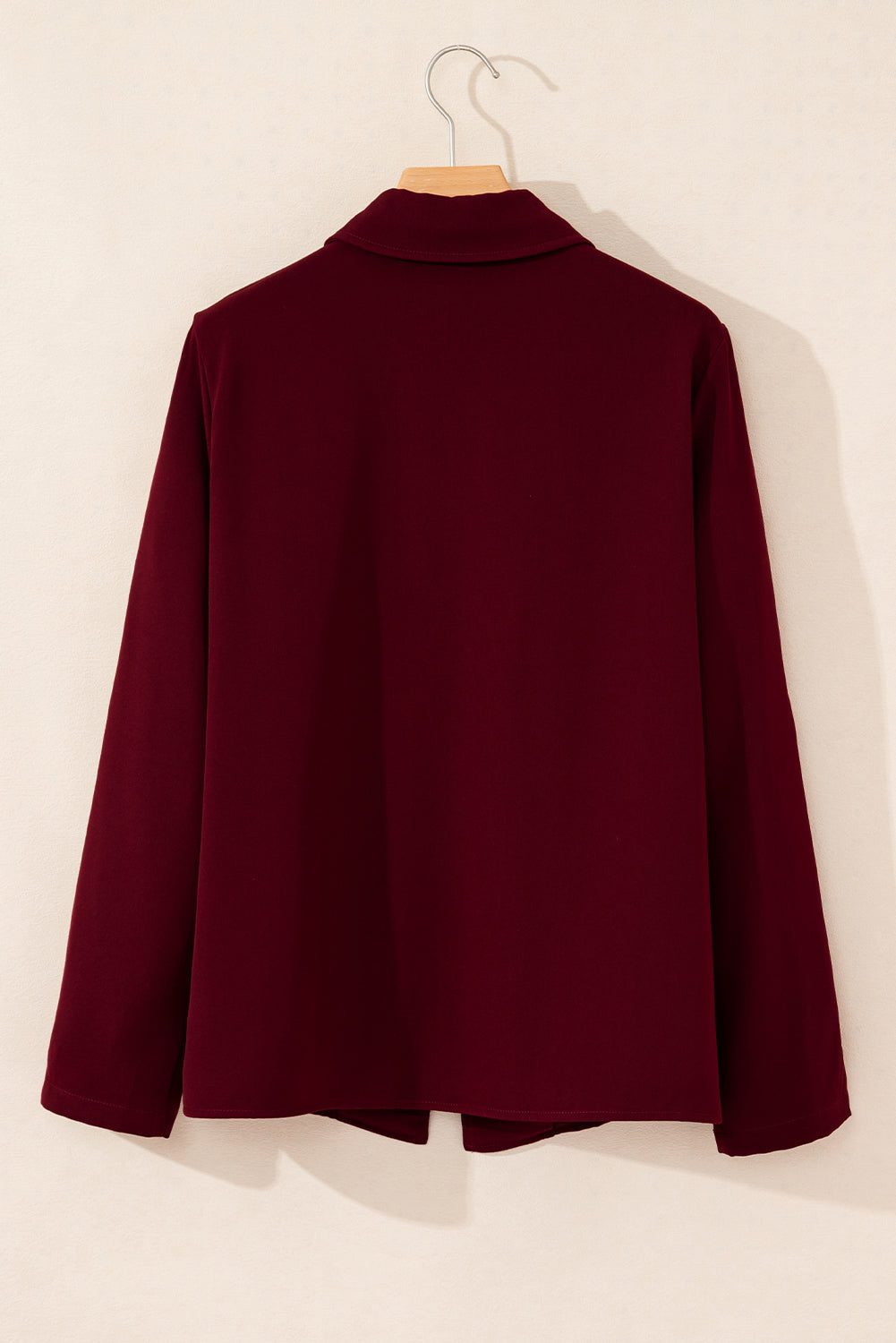 Dusk Blue Collar Tab Sleeve Zip Up Flap Detail Jacket