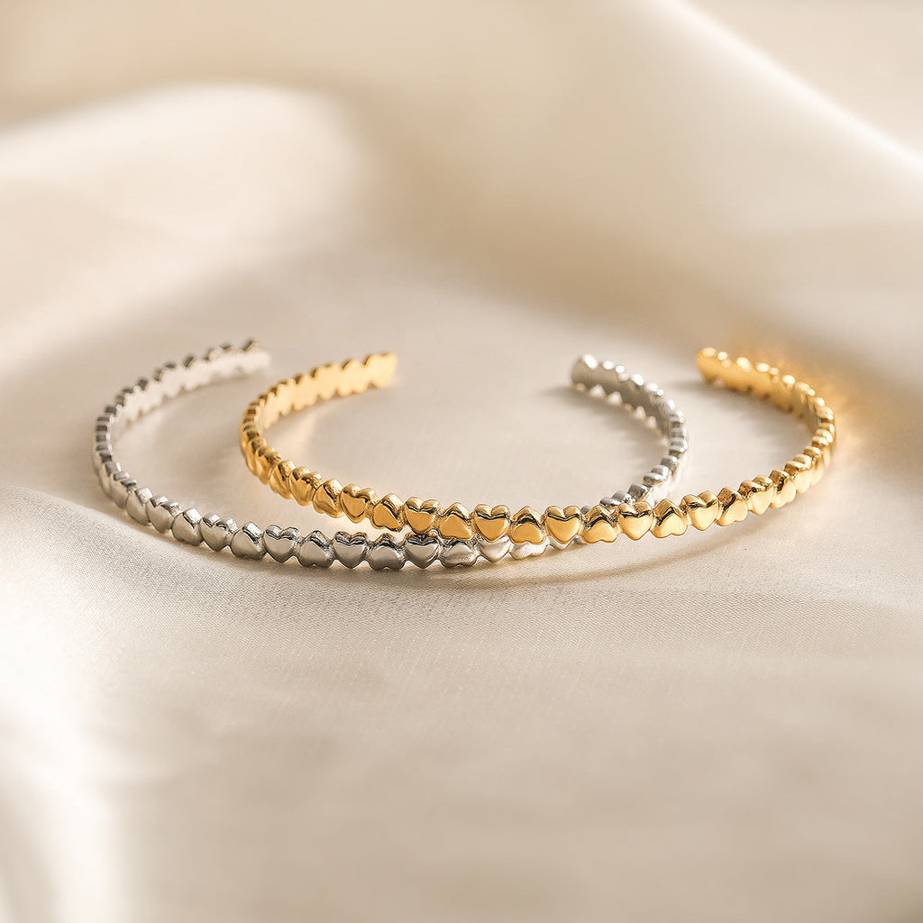 Women's Personalized 18K Gold-plated Stainless Steel Bracelet