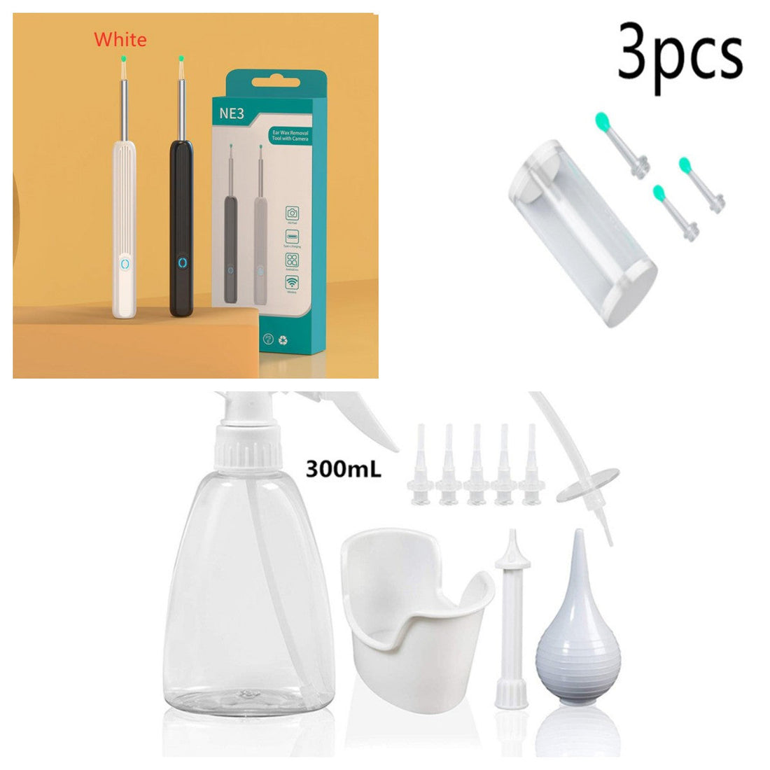 Wireless Ear Otoscope with Camera - HD Ear Wax Removal Tool Kit