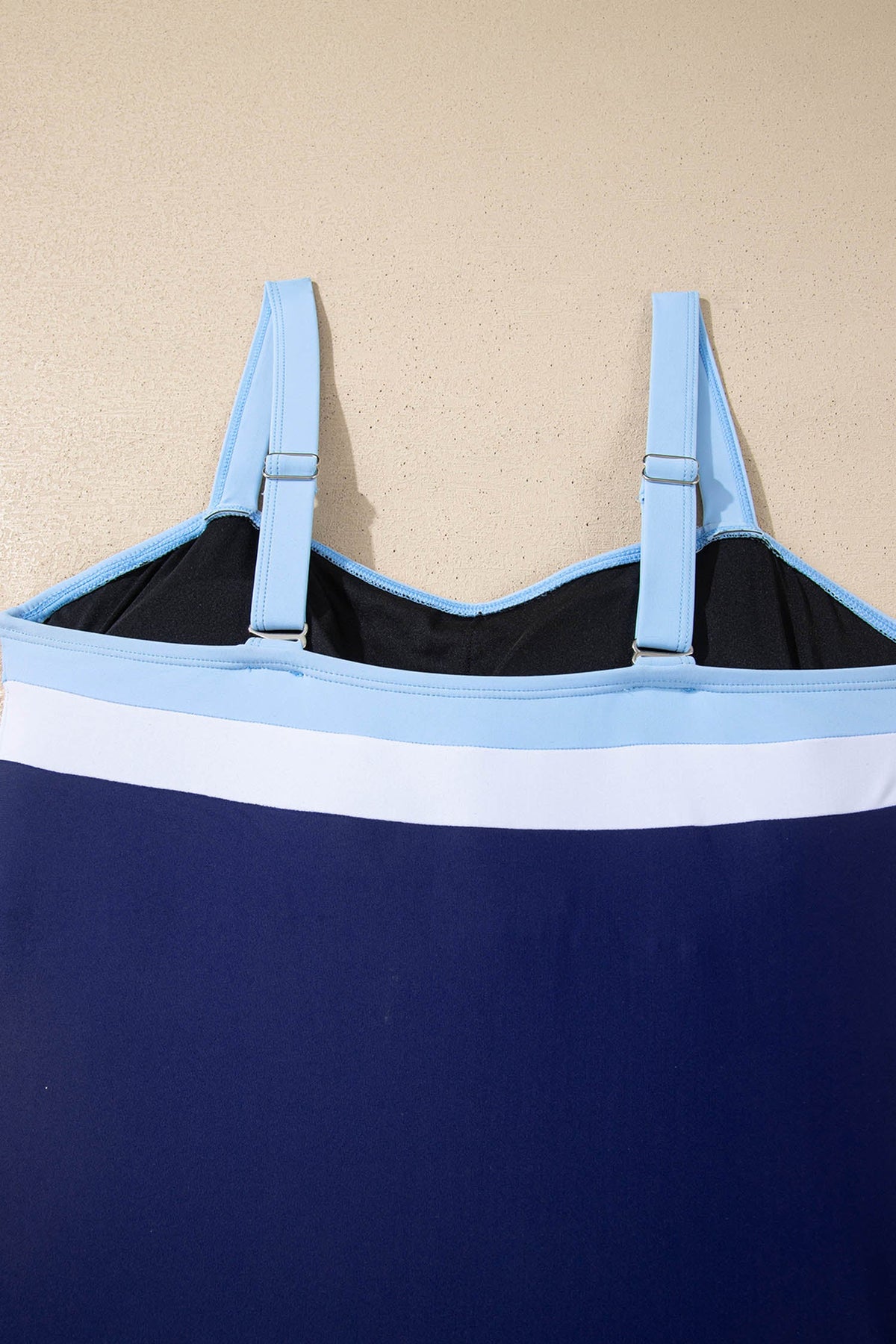 Colorblock Square Neckline One-Piece Swimsuit