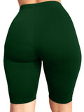 BORIFLORS Womens Athletic Workout High Waist Gym Biker Shorts LargeDark Green